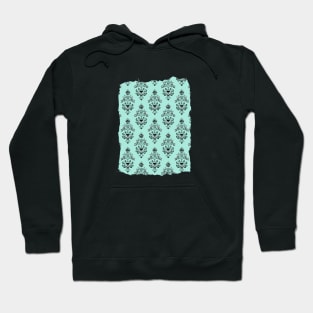 Haunted Mansion Wallpaper Turquoise Hoodie